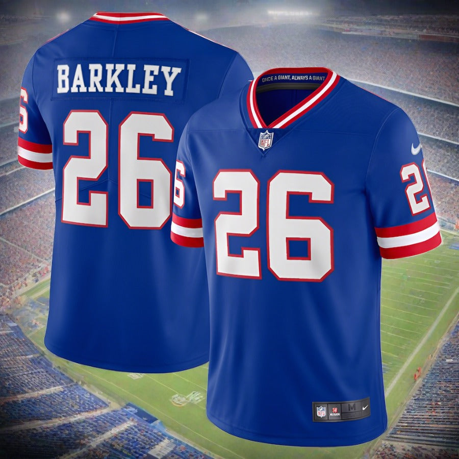 New York Giants Saquon Barkley Nike Vapor Limited Player Jersey - Royal - 2XL - NFL UK American Football - UKASSNI