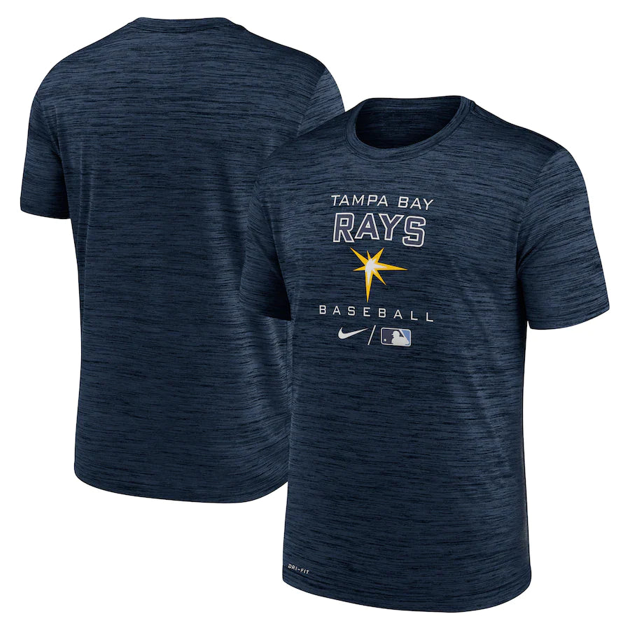Tampa Bay Rays UK Nike Authentic Collection Velocity Practice Performance T-Shirt - Navy - UKASSNI